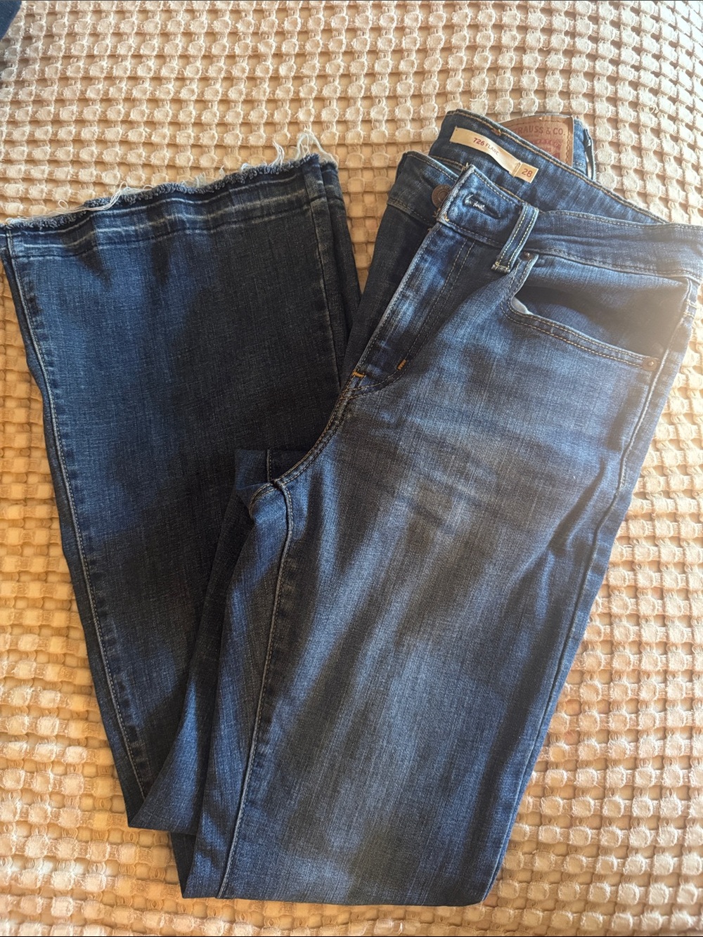 Levi's Indigo Flared 726 Wide-Leg Jeans
